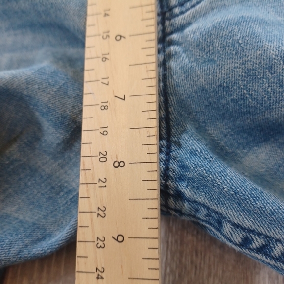 Hollister Denim Boyfriend Overalls Womens Large 36"X 24" Thrashed Jeans - Picture 6 of 11